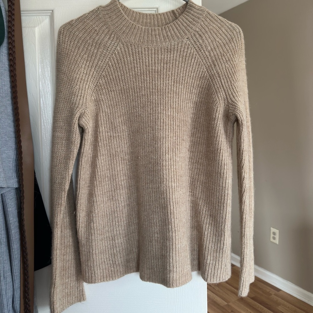 Vince Tan Ribbed Sweater